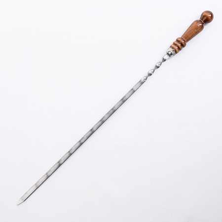 Stainless skewer 670*12*3 mm with wooden handle в Чите