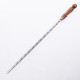 Шампур нержавеющий 620*12*3 мм с деревянной ручкой в Чите
