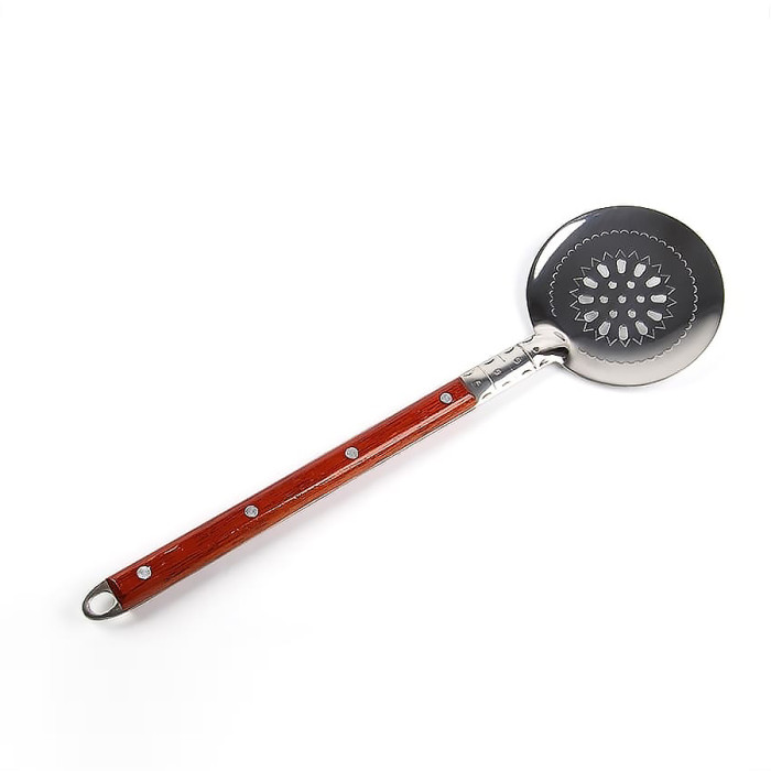 Skimmer stainless 40 cm with wooden handle в Чите