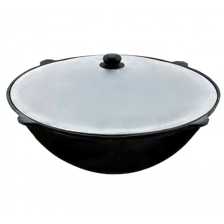Uzbek cast iron cauldron 10 l round bottom в Чите