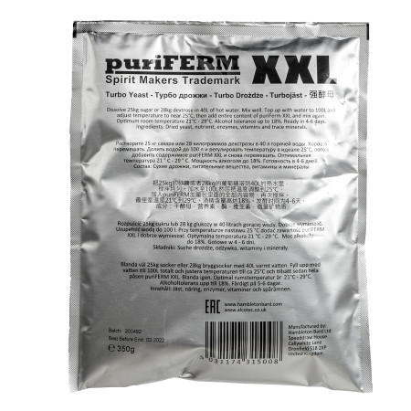 Turbo yeast alcohol "PuriFerm XXL" (350 gr) в Чите