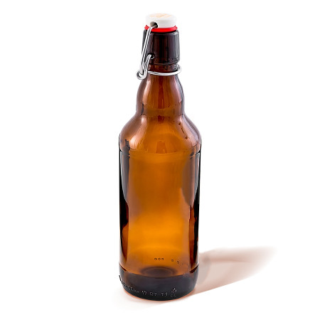 Бутылка темная стеклянная с бугельной пробкой 0,5 литра в Чите