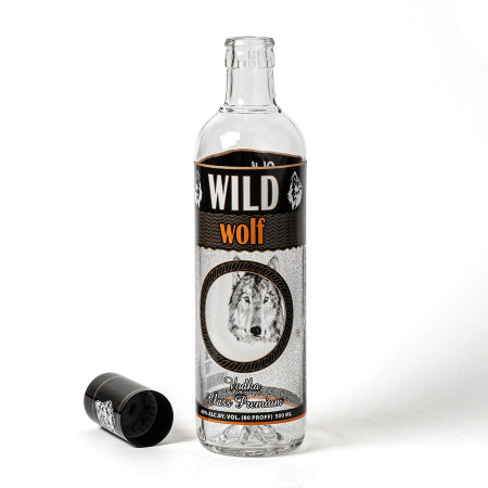 Бутылка сувенирная "Волк" 0,5 литра в Чите