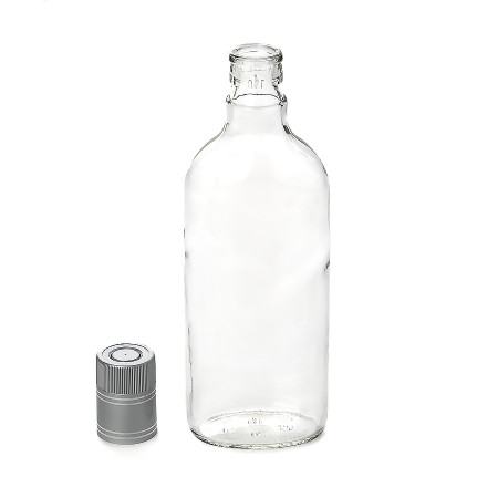Бутылка "Фляжка" 0,5 литра с пробкой гуала в Чите